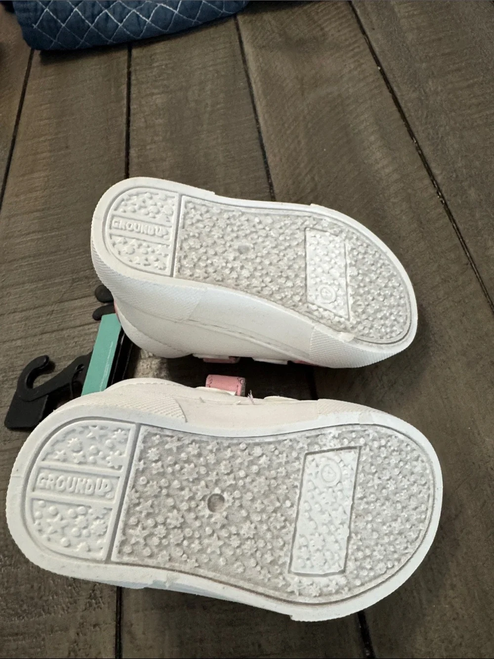 Disney Pink and White Velcro Baby Walker Sneakers